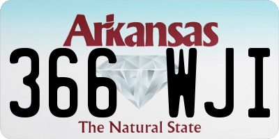 AR license plate 366WJI