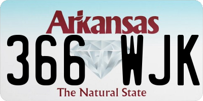 AR license plate 366WJK