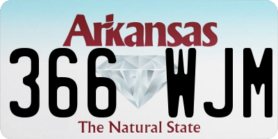 AR license plate 366WJM