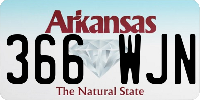 AR license plate 366WJN