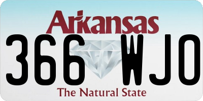 AR license plate 366WJO