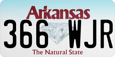 AR license plate 366WJR