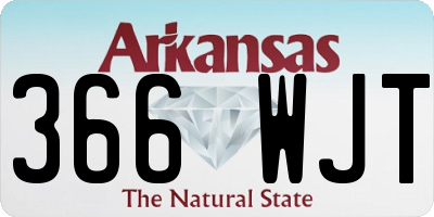 AR license plate 366WJT