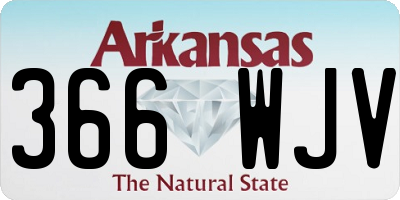 AR license plate 366WJV