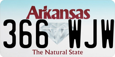 AR license plate 366WJW