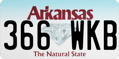 AR license plate 366WKB