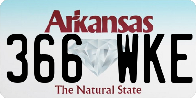 AR license plate 366WKE