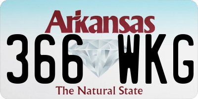 AR license plate 366WKG