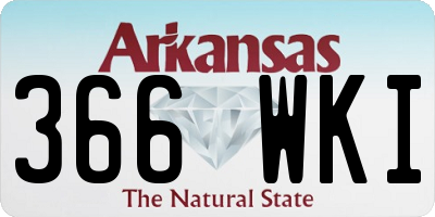 AR license plate 366WKI