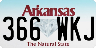 AR license plate 366WKJ