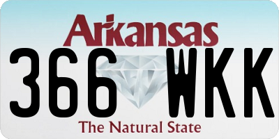 AR license plate 366WKK