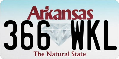 AR license plate 366WKL