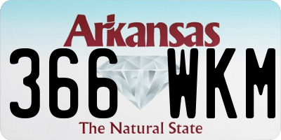 AR license plate 366WKM