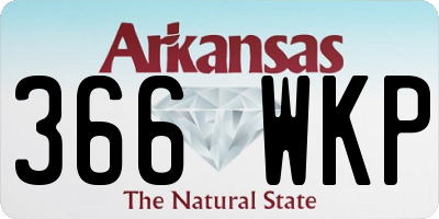 AR license plate 366WKP