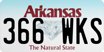 AR license plate 366WKS