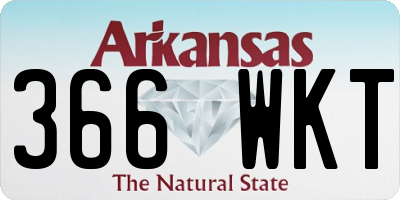 AR license plate 366WKT