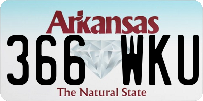 AR license plate 366WKU