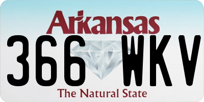 AR license plate 366WKV