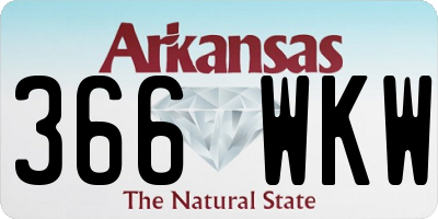 AR license plate 366WKW