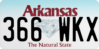 AR license plate 366WKX