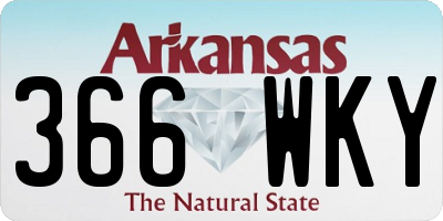 AR license plate 366WKY