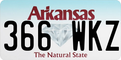 AR license plate 366WKZ