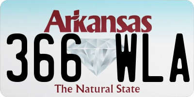 AR license plate 366WLA