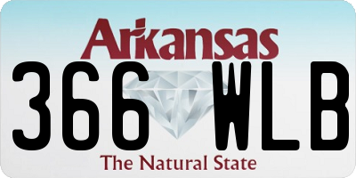 AR license plate 366WLB