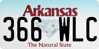 AR license plate 366WLC