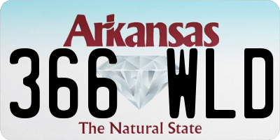 AR license plate 366WLD