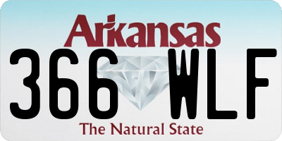 AR license plate 366WLF