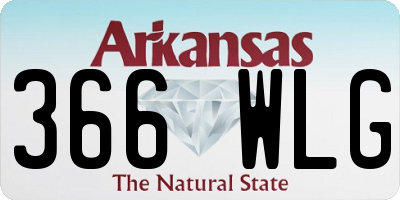 AR license plate 366WLG