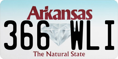 AR license plate 366WLI