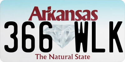 AR license plate 366WLK