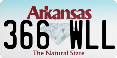 AR license plate 366WLL