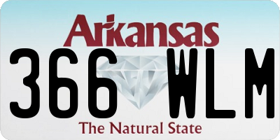 AR license plate 366WLM