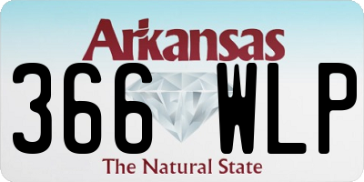 AR license plate 366WLP