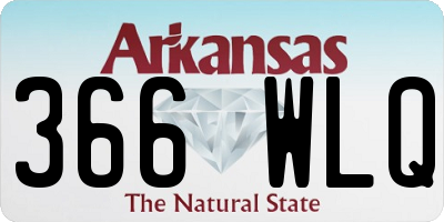 AR license plate 366WLQ