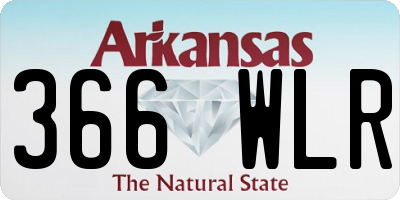 AR license plate 366WLR