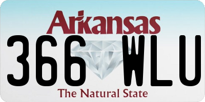 AR license plate 366WLU