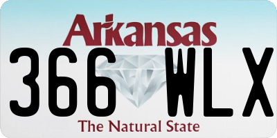 AR license plate 366WLX