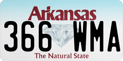 AR license plate 366WMA