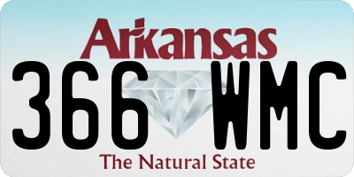 AR license plate 366WMC