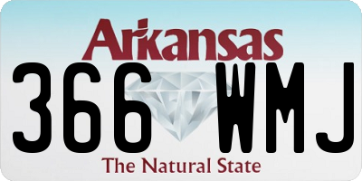 AR license plate 366WMJ