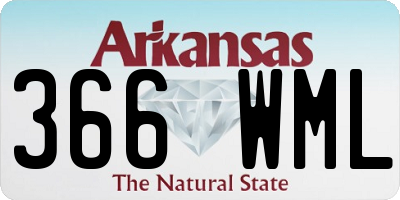 AR license plate 366WML