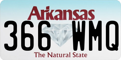 AR license plate 366WMQ