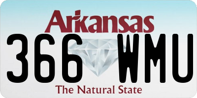 AR license plate 366WMU