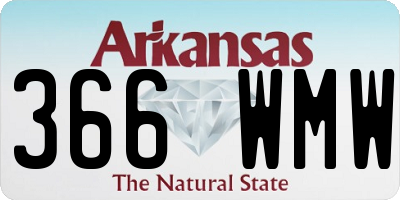 AR license plate 366WMW