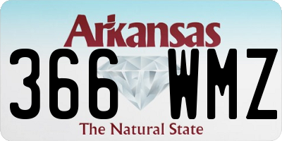 AR license plate 366WMZ