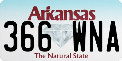 AR license plate 366WNA